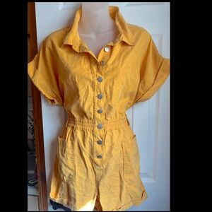 Romper one piece yellow jumper shorts top